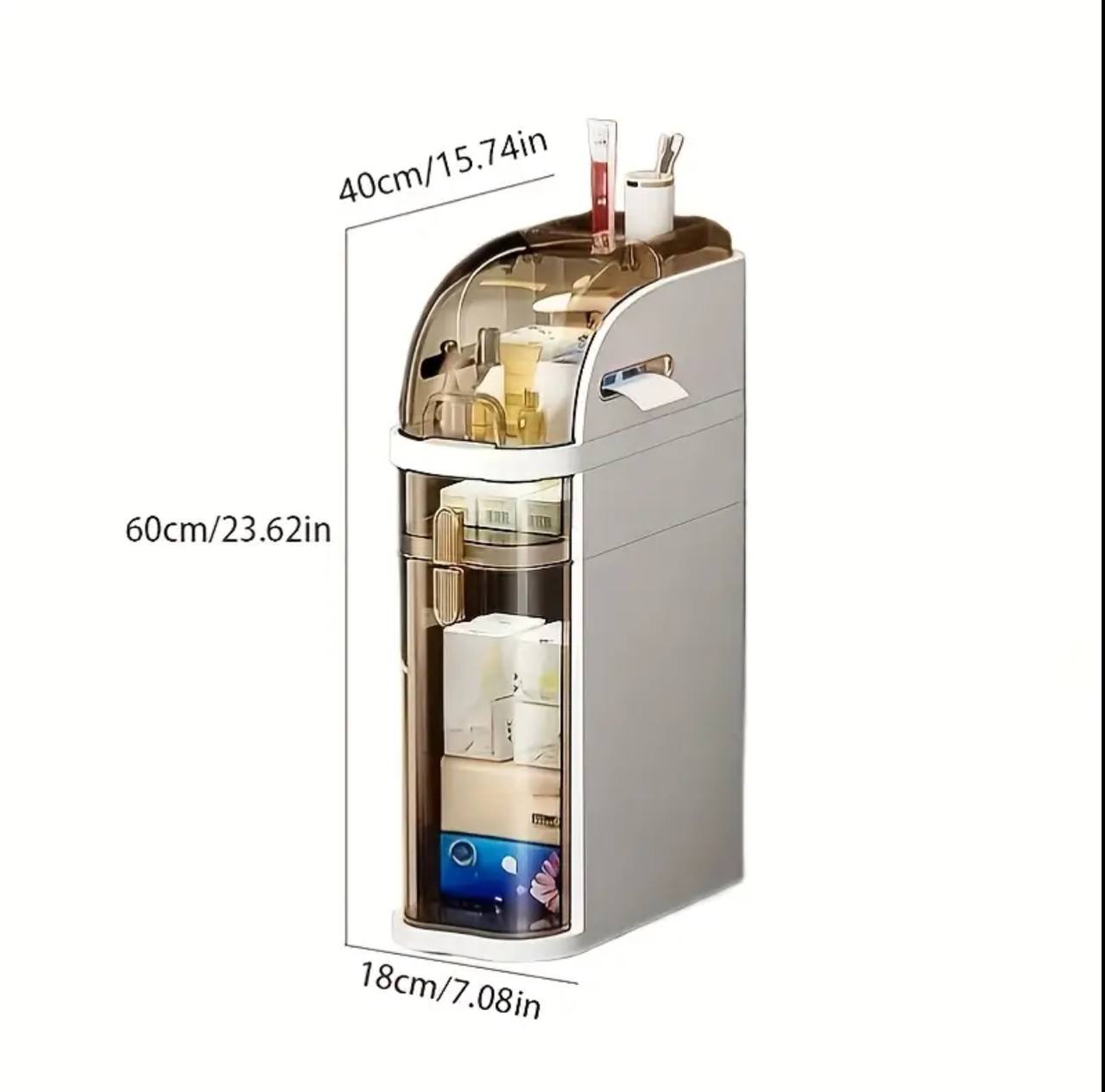 3 Tier Slim Multipurpose Storage Organizer with Wheels