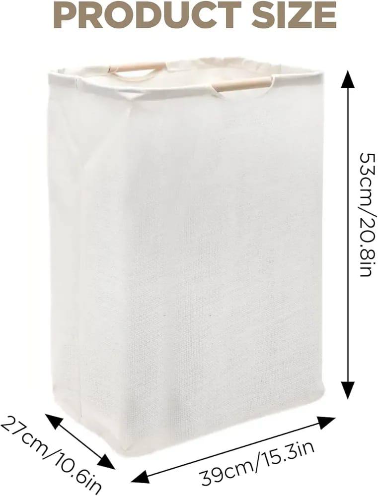 Large capacity  Laundry Hampers with bamboo Handles