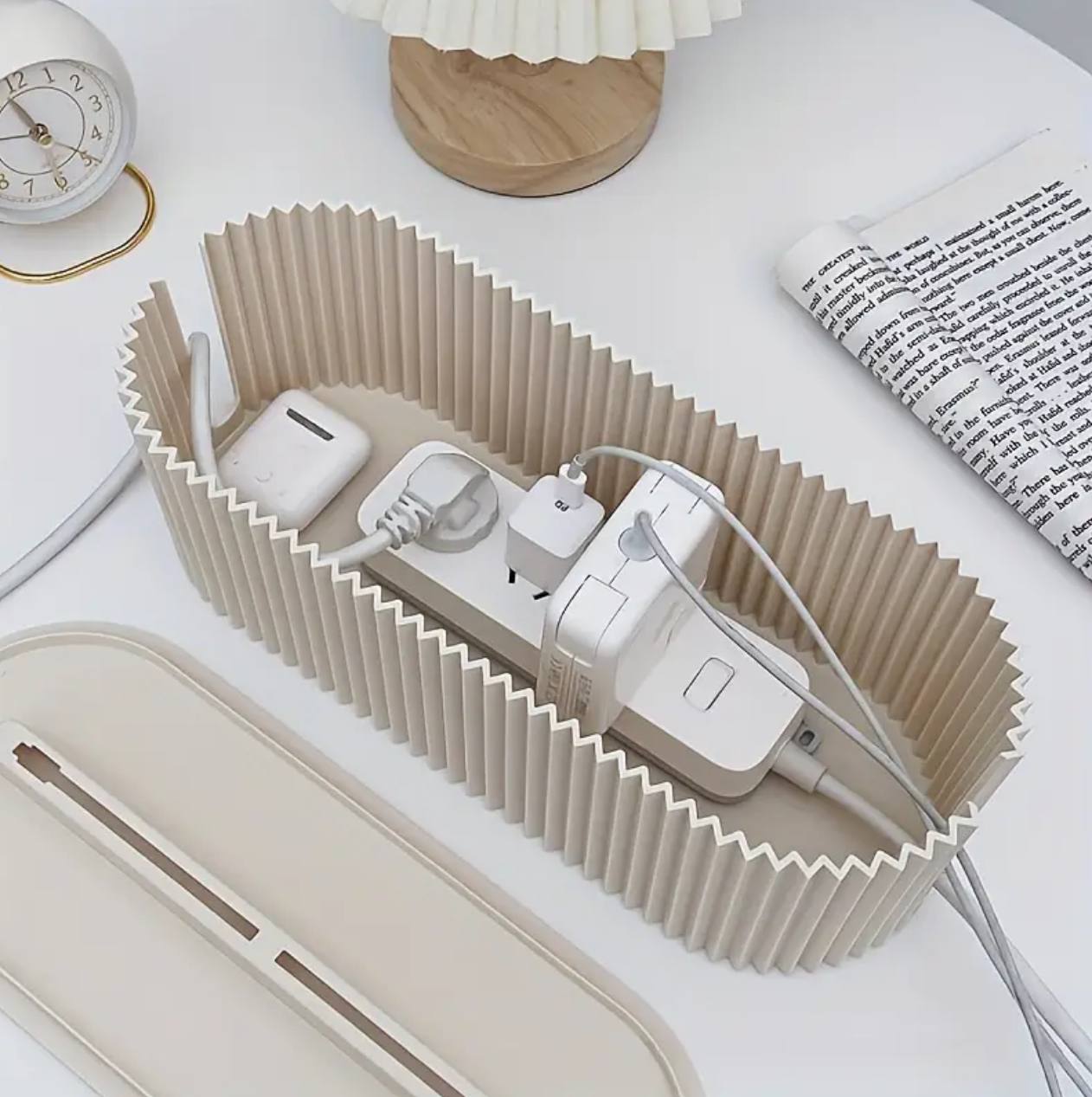 Keep your cables organized with cable storage box