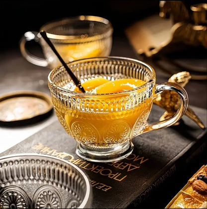 Set of 3 Romantic 500ml premium water/tea glass set