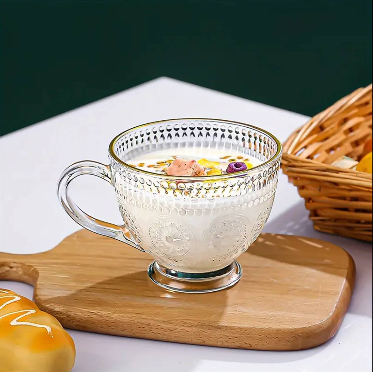 Set of 3 Romantic 500ml premium water/tea glass set