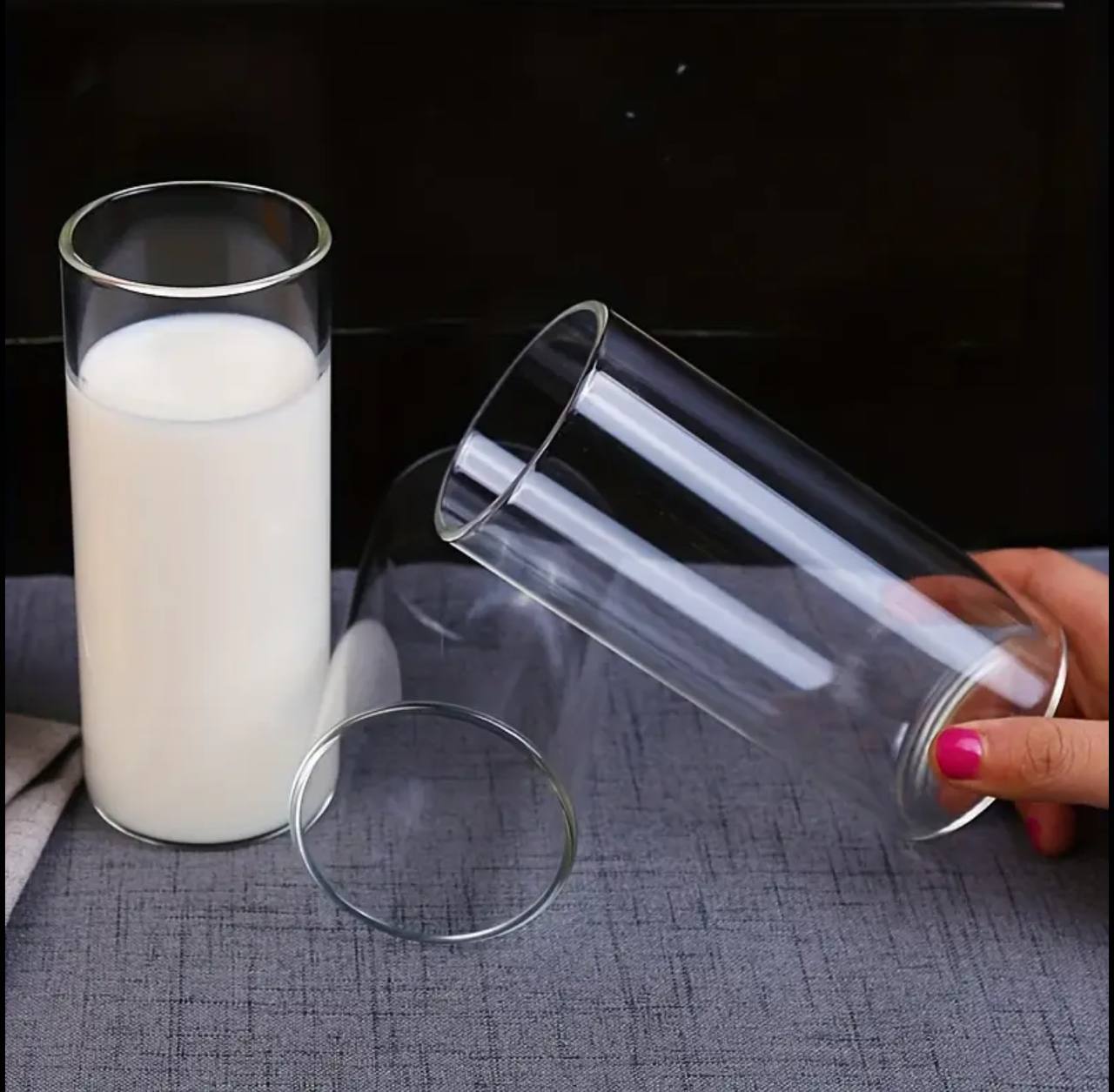 6pc Long Luxe drinkware glass