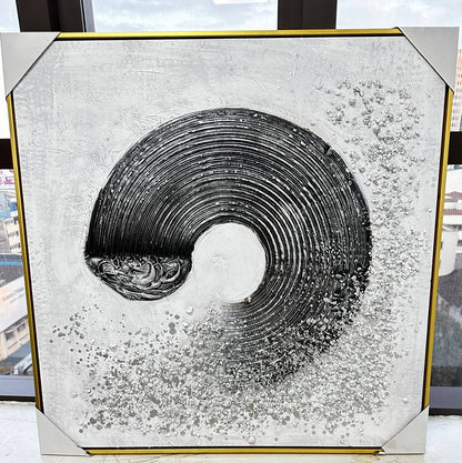 Textured canvas oil painting