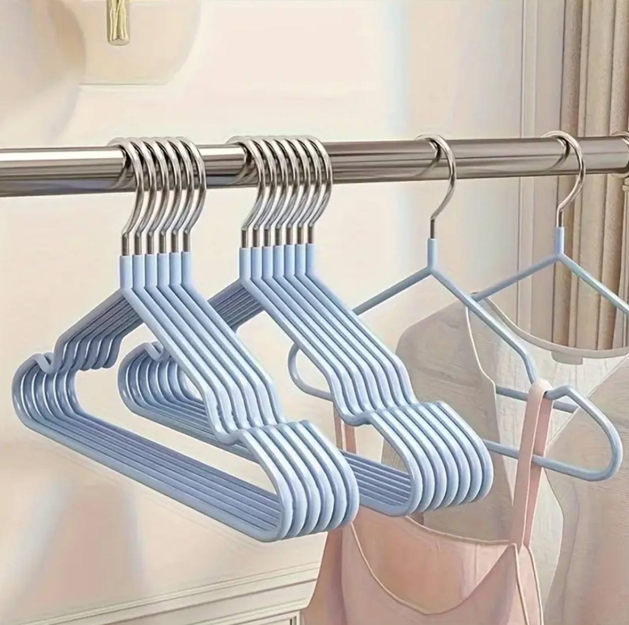 10pcs clothes hangers with antislip stainless steel hook