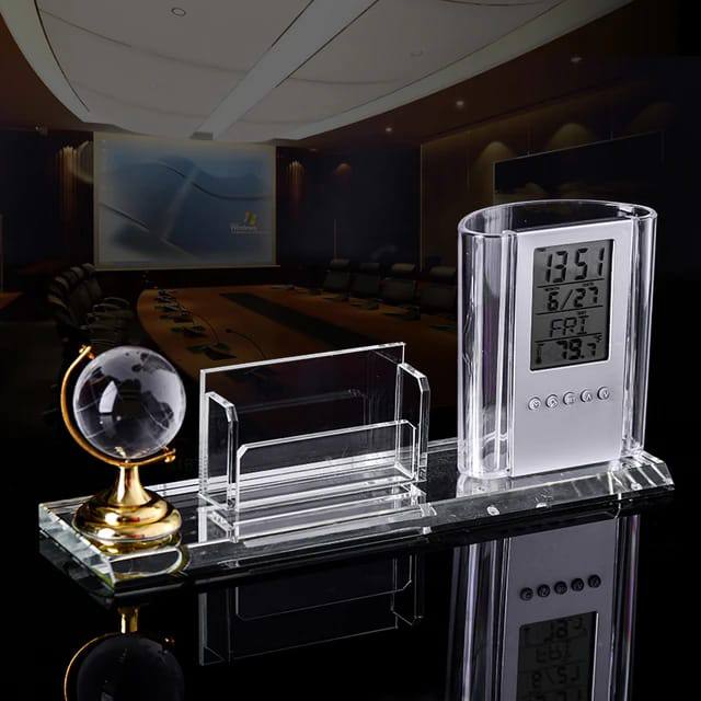 New Modern Crystal Glass Fantastic Ballpoint Pen Holder