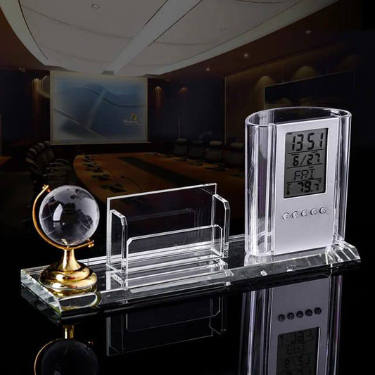 New Modern Crystal Glass Fantastic Ballpoint Pen Holder