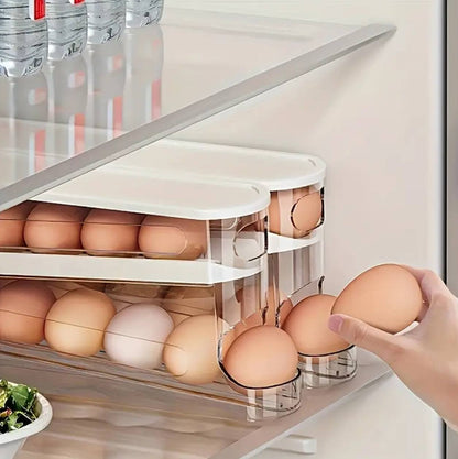 Double Layer Rolling Egg Dispenser  
Material hard plastic