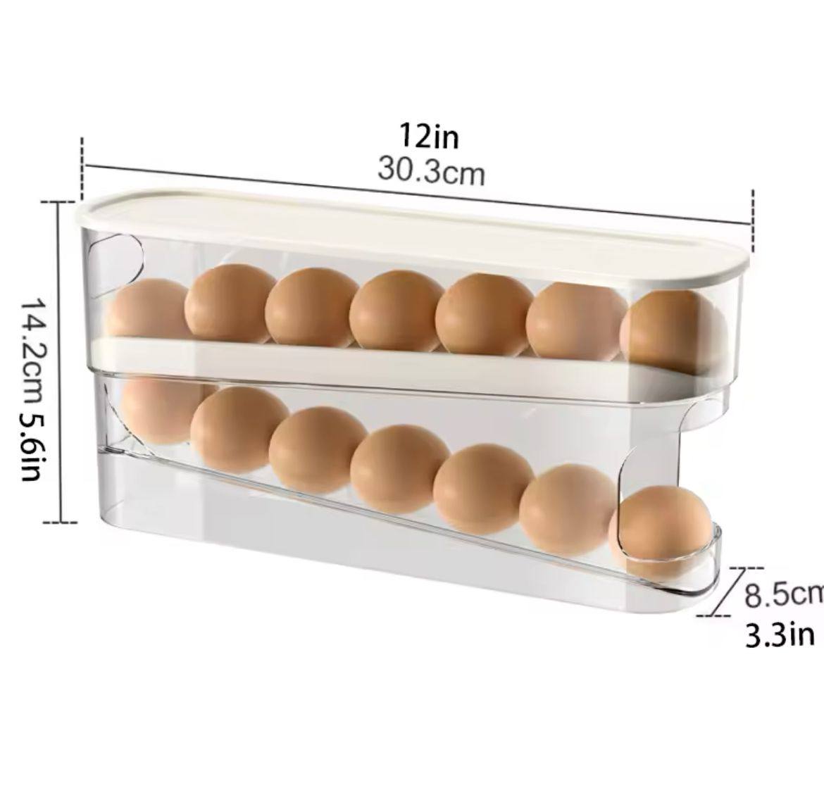 Double Layer Rolling Egg Dispenser  
Material hard plastic