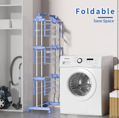 3 Layer Portable / Movable Cloth Drying  Rack