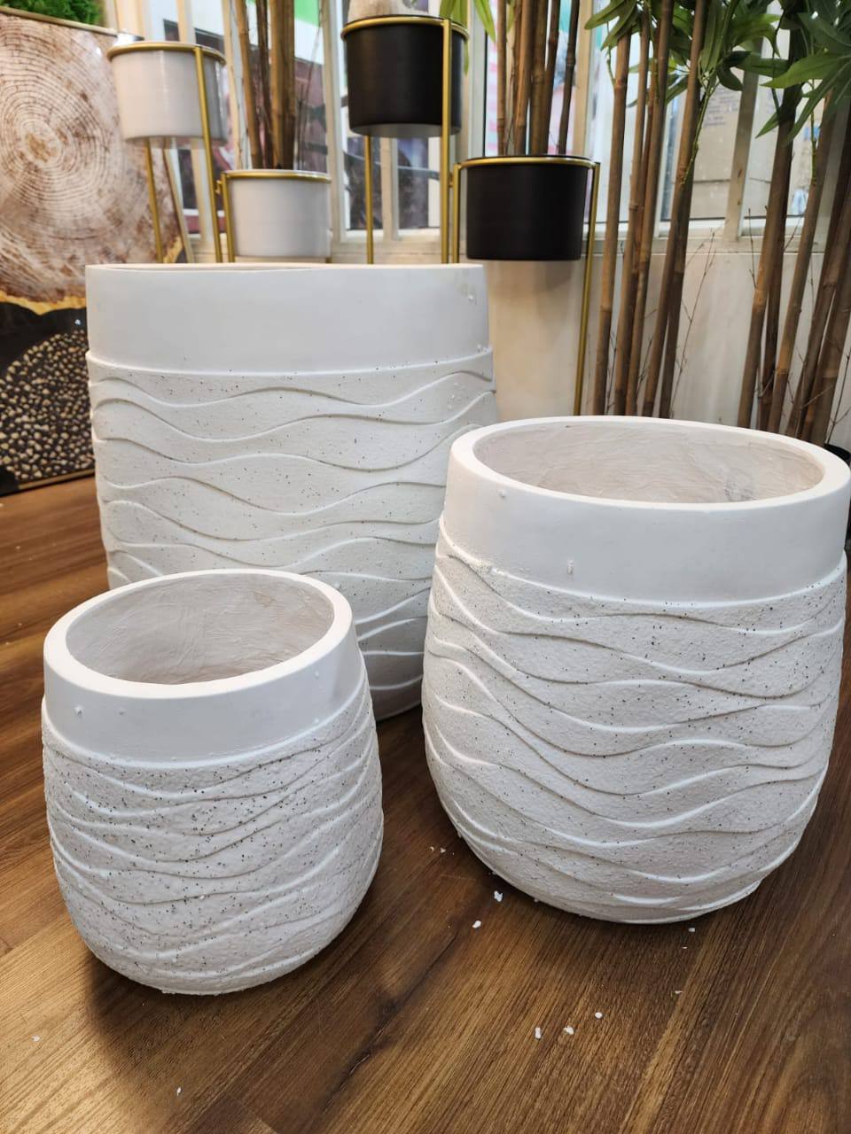 3pcs set Inspirational concrete creative design flower pots /planter