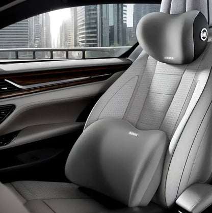 2 piece memory foam  car headrest lumbar support