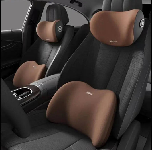 2 piece memory foam  car headrest lumbar support