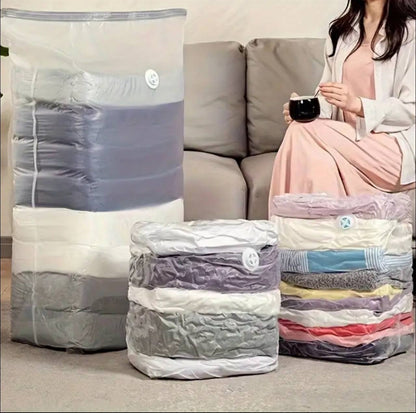 5pcs set No Pump Needed Vacuum Storage Bags