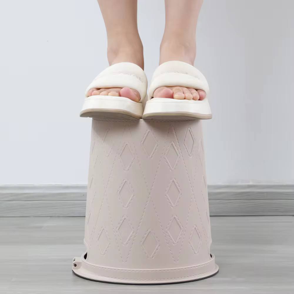 Round faux material Dustbin