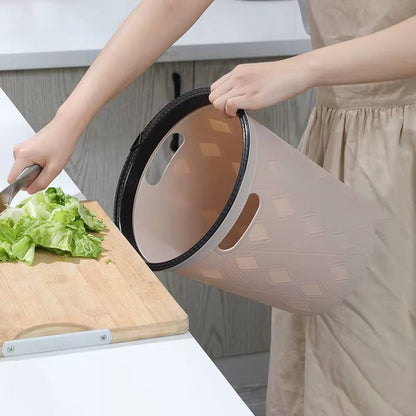 Round faux material Dustbin