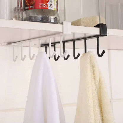 Under the shelf (multi~purpose) hooks 6 slot Metallic