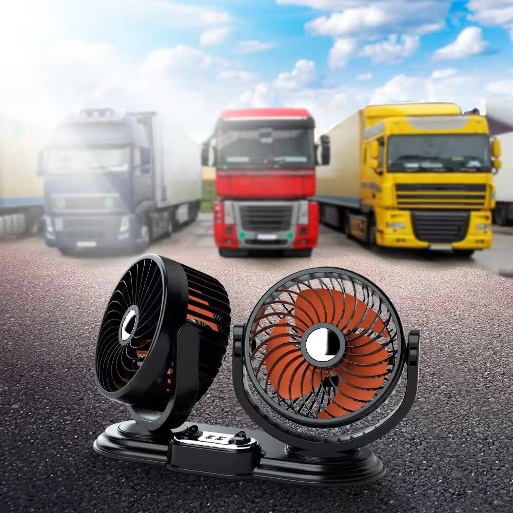 2 speed Double headed vehicle fan