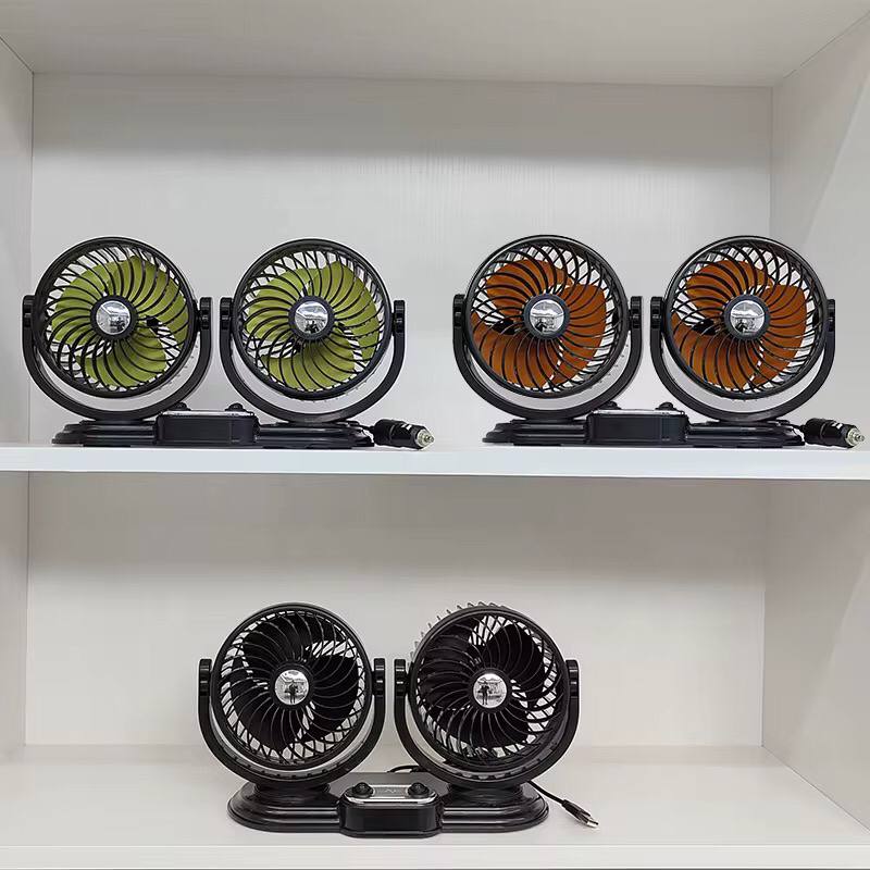 2 speed Double headed vehicle fan