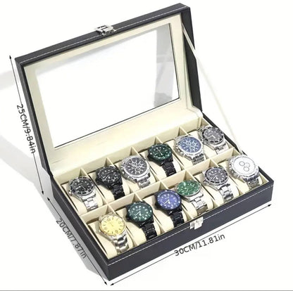 12 SLOTS WATCH ORGANIZER/STORAGE BOX