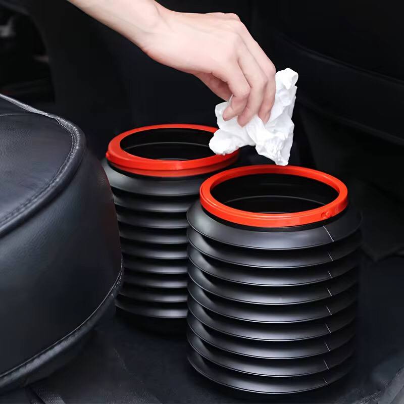 Collapsible car dust bin