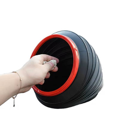 Collapsible car dust bin