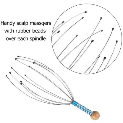 Octopus head massager