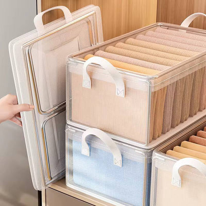 Thick transparent fabric closet organizer