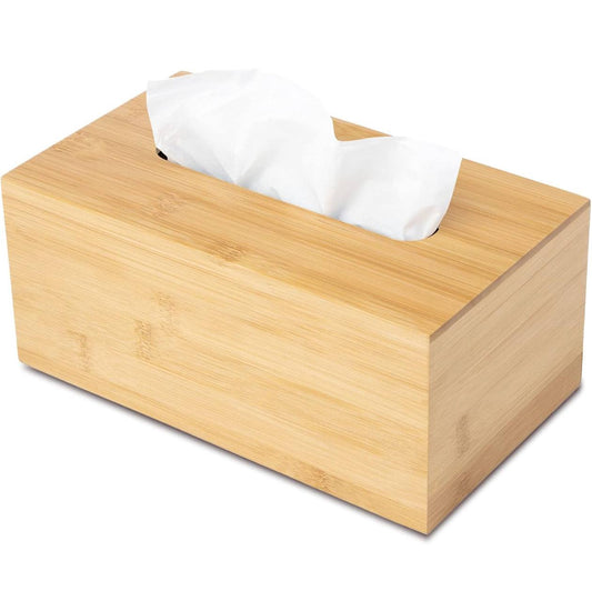 Bamboo Tissue Box Holder