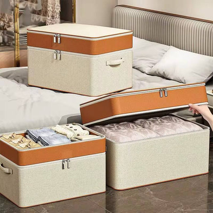 Thick double layer fabric closet organizer