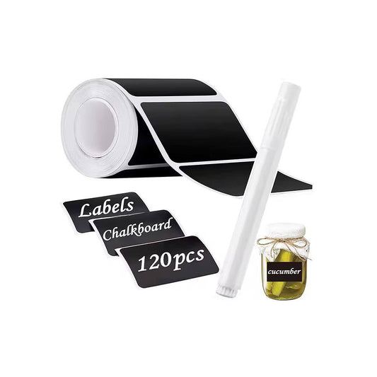 120pc jar stickers label roll +1pen