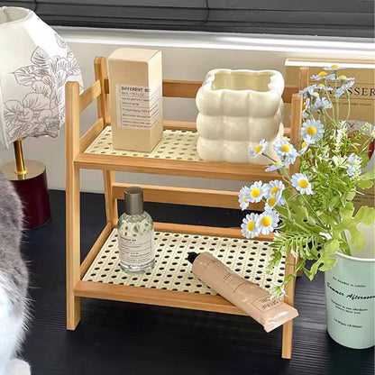 Wooden Storage Shelf 2-Tiers
