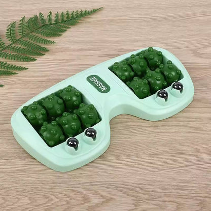 Manual Stepping 14 roller foot massager