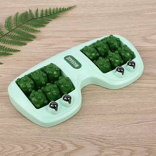 Manual Stepping 14 roller foot massager