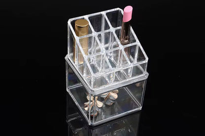 JN-803 9 grid 2 layer acrylic cosmetics organizer