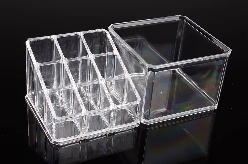 JN-803 9 grid 2 layer acrylic cosmetics organizer