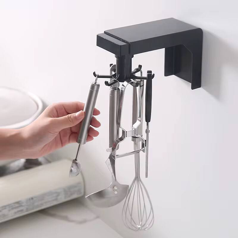 Multifunctional shelf 6  rotating hooks organizer