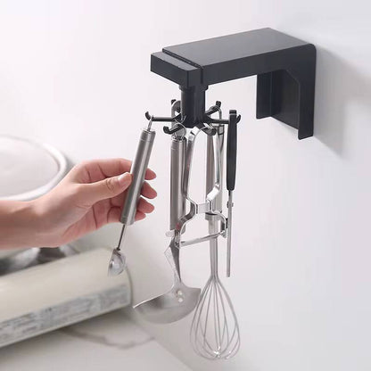 Multifunctional shelf 6  rotating hooks organizer