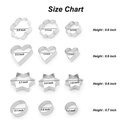 Metallic cookie cutter