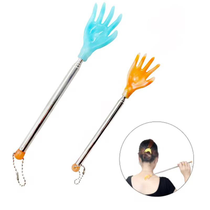 Telescopic silicone back scratcher