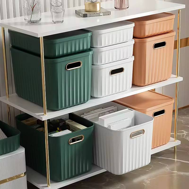 Luxury storage basket with lid