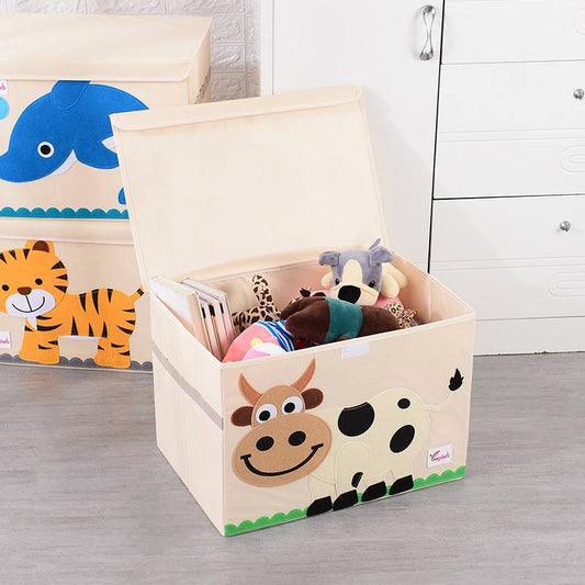 Folding Kids Storage Box with Lid