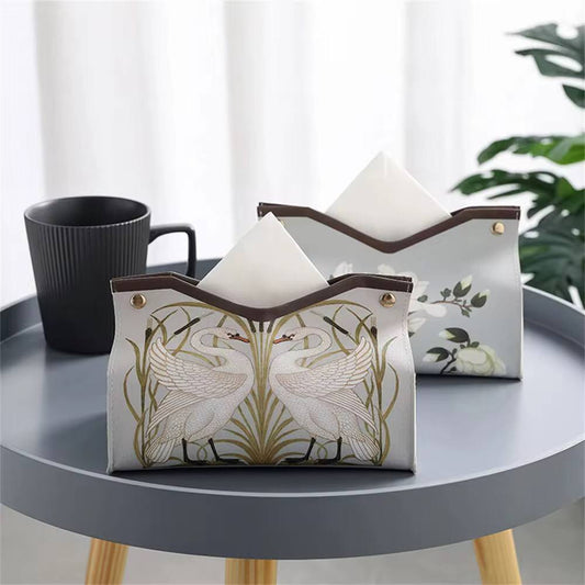 Tissue Box Organizer PU Leather