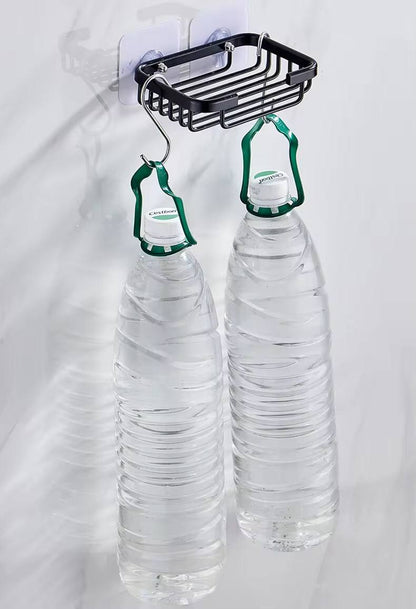 Free Punch Wall-Mounted Aluminum Drain Soap Dish Holder Drainer