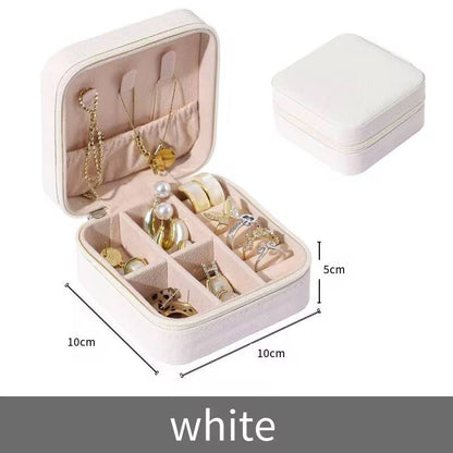 Portable travel storage organizer jewelry case