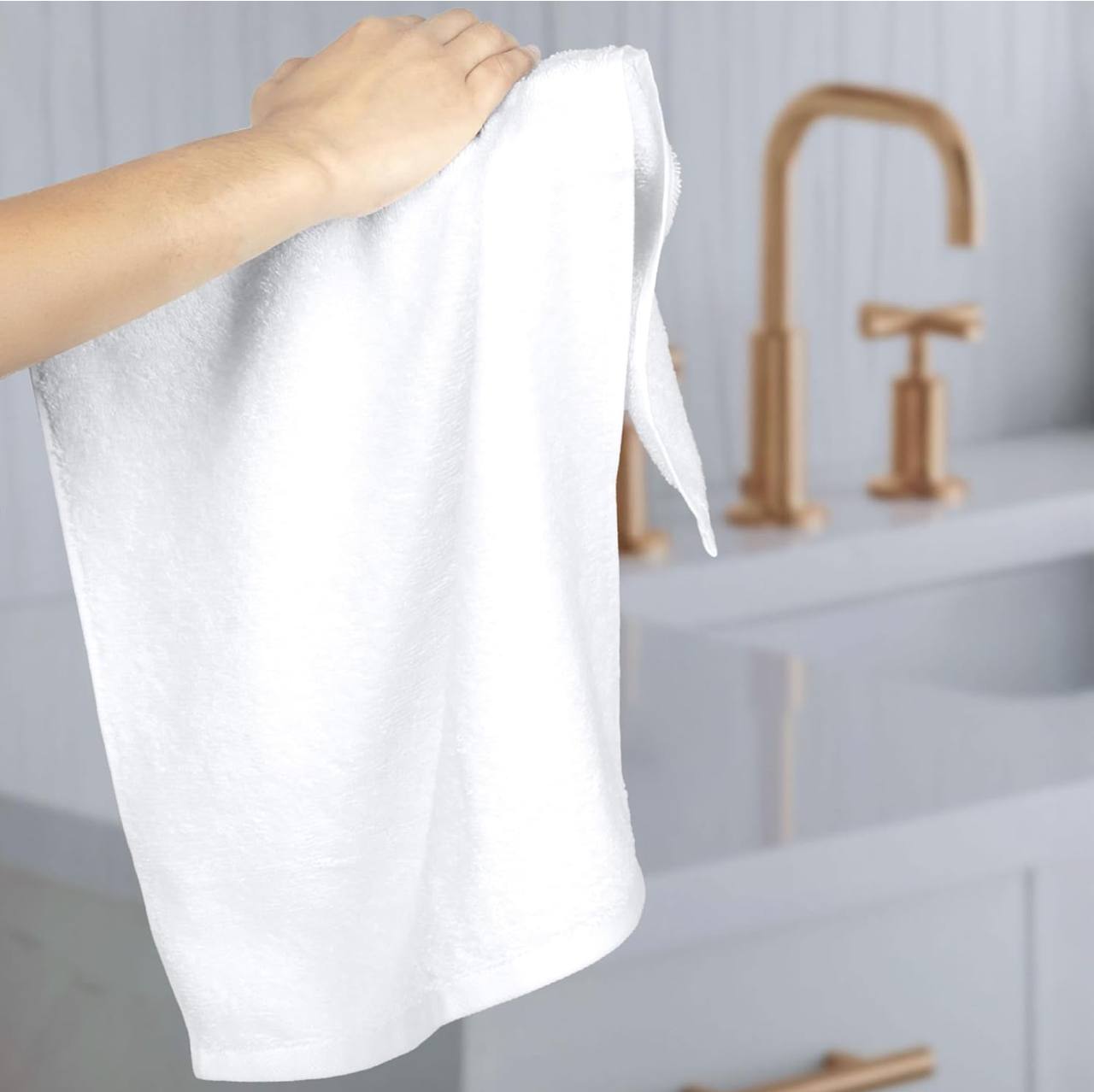 Camel brand White hand towel