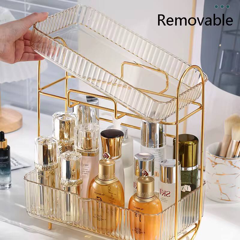 Acrylic Double layer cosmetic organizer