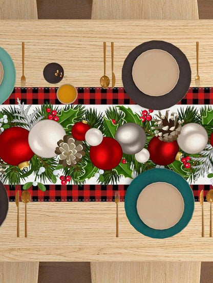 Linen Christmas Table Runner