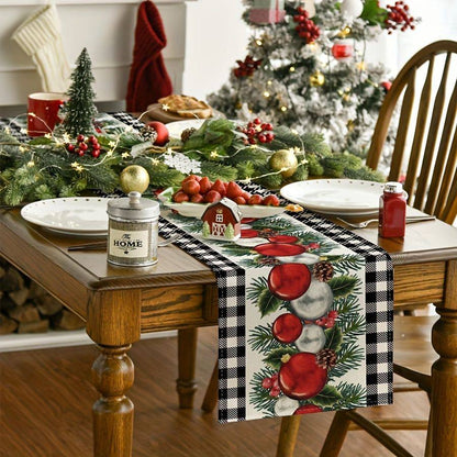 Linen Christmas Table Runner