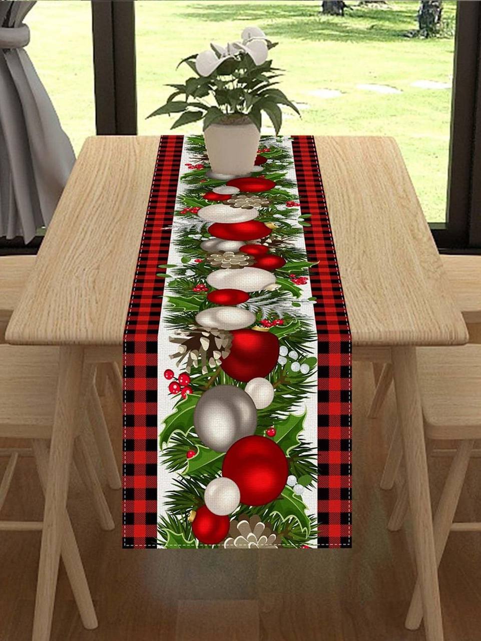 Linen Christmas Table Runner