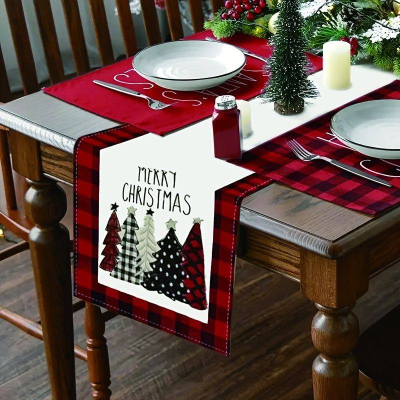 Linen Christmas Table Runner